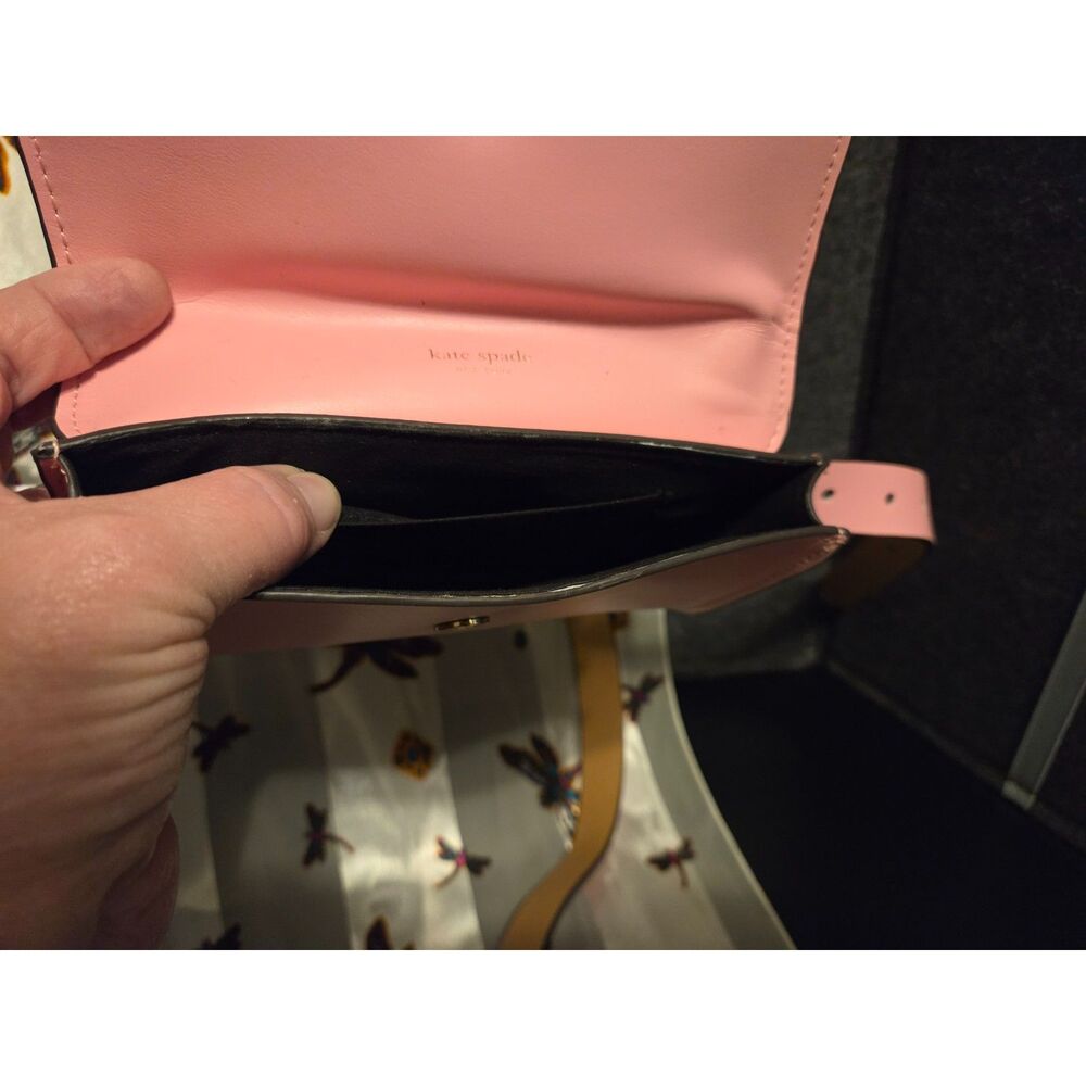 NWT - Kate Spade Pink Leather Logo Stud Belt Bag - L/XL - Picture 5 of 7